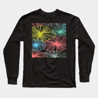 pop art flower pattern Long Sleeve T-Shirt